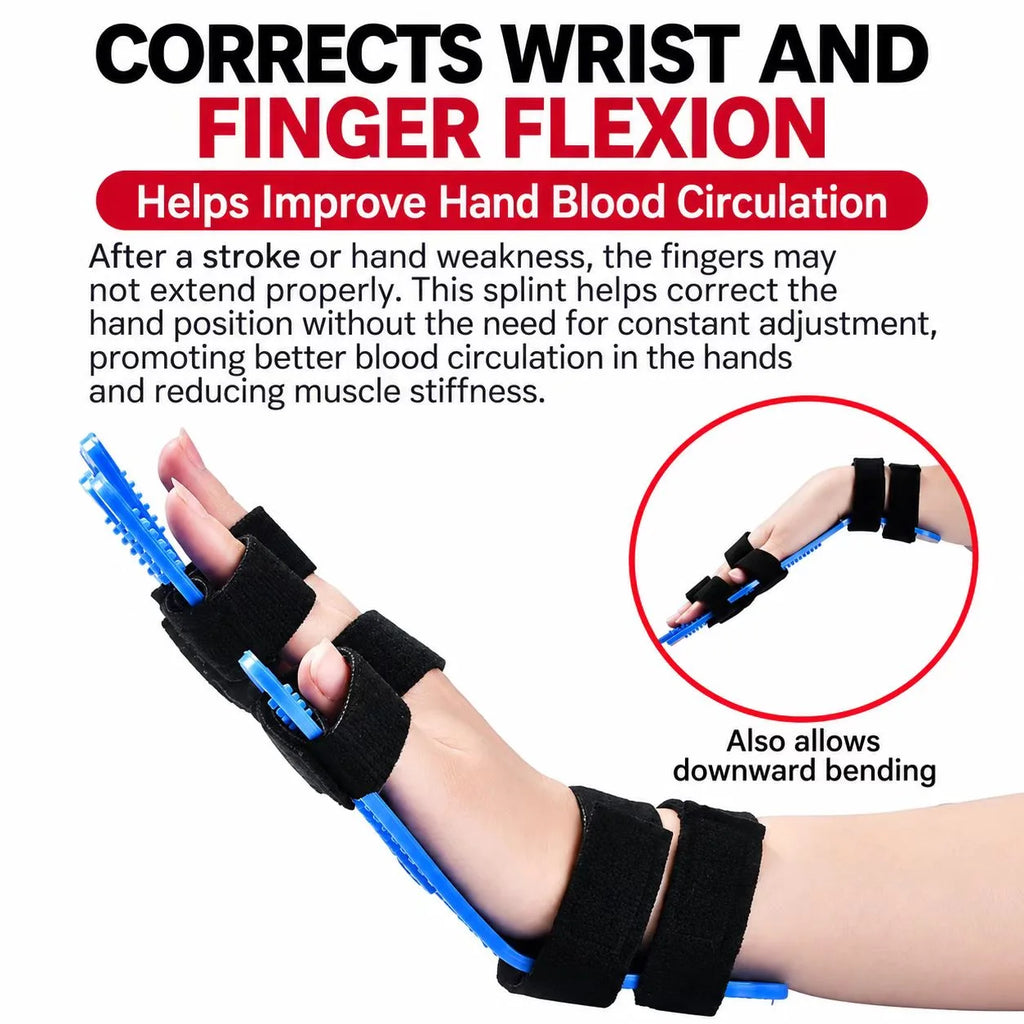 Adjustable Finger Extension & Wrist Support Splint – Fits Both Hands