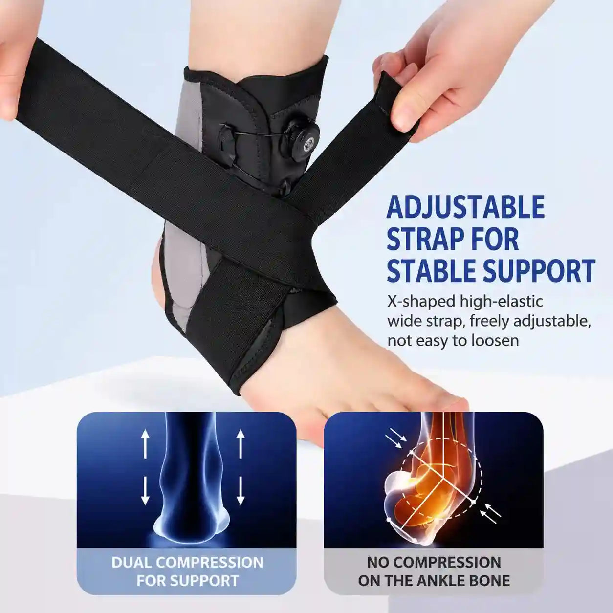 Adjustable Dial Ankle Support Brace