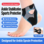 Honeycomb Ankle Support Brace with Dual Adjustable Straps