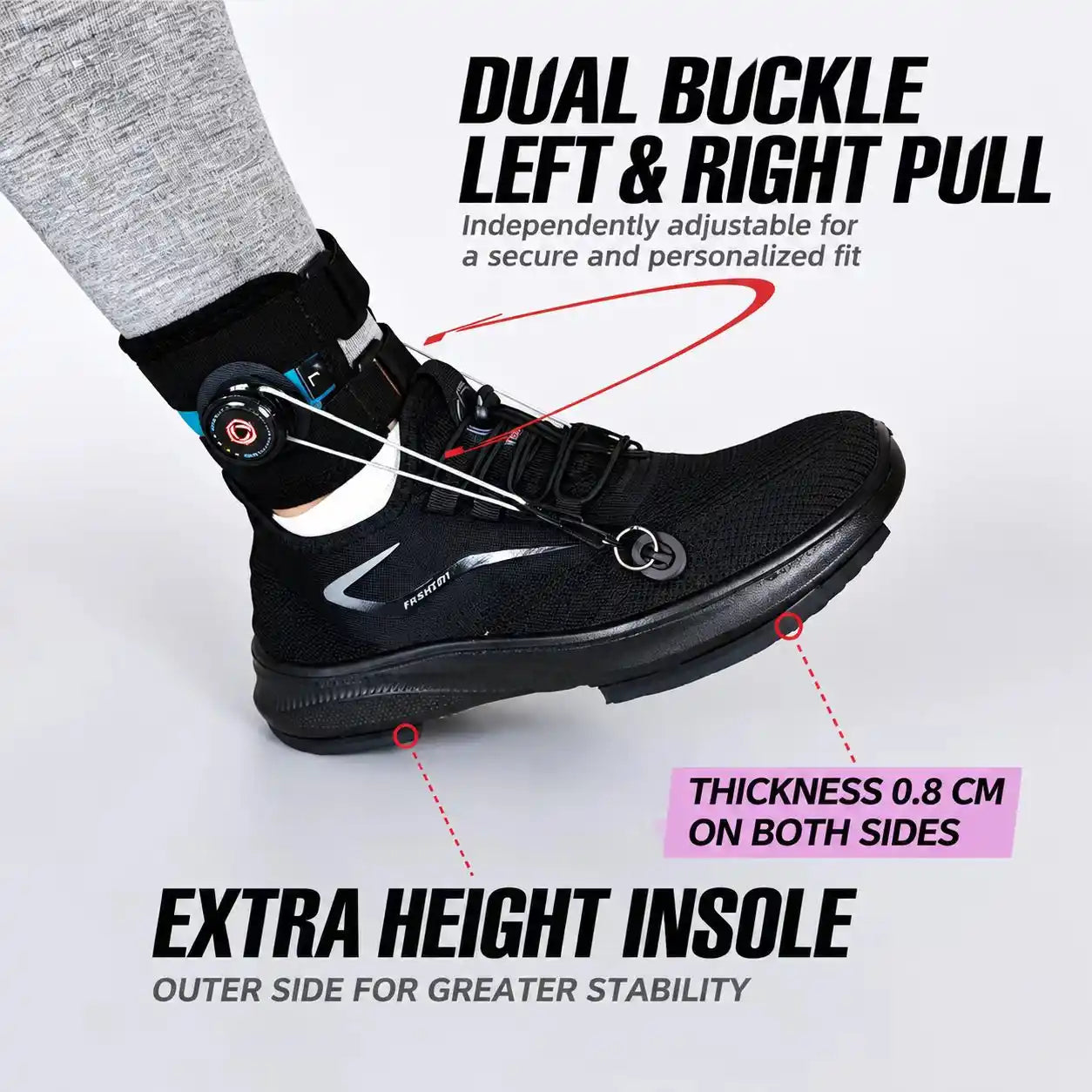 Adaptive Walking Support Shoes with Adjustable Foot Lift System