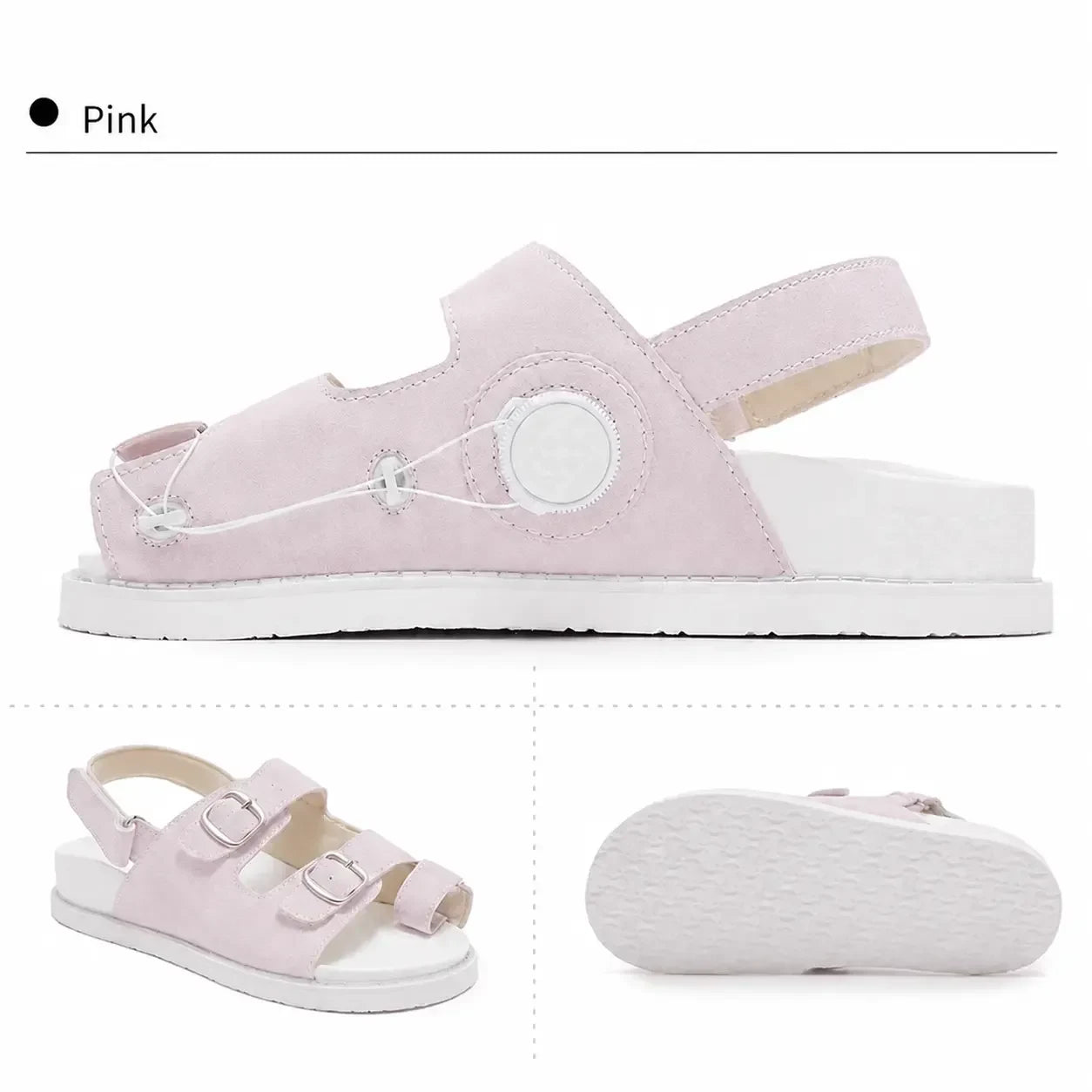 Adjustable Arch Support Sandals with Toe Alignment & Deep Heel Cup