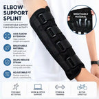 Adjustable Elbow Support Splint – Breathable Forearm Brace with Secure Strap Design