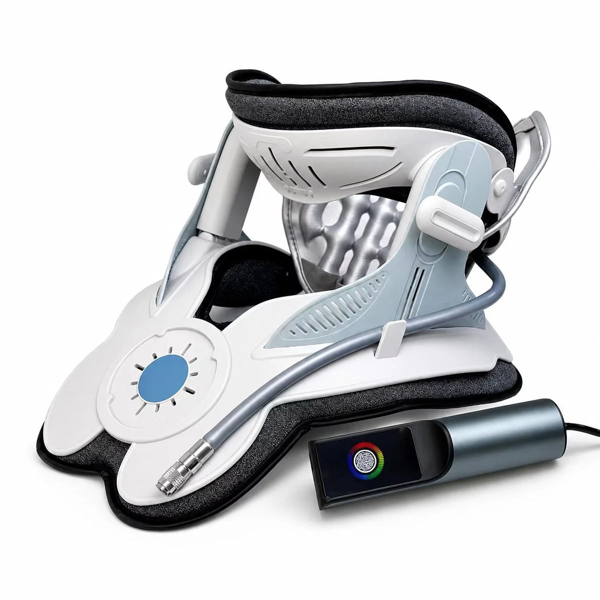 Electric Air-Powered Adjustable Neck Support & Stretching Brace with 3-Point Traction