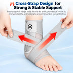 Adjustable Ankle Support Brace with Cross Straps