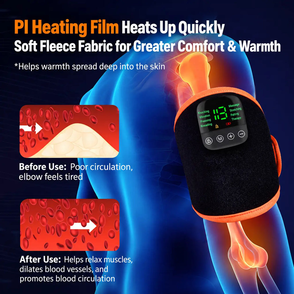 Adjustable Rechargeable Heat EMS Massage Wrap for Arms and Legs