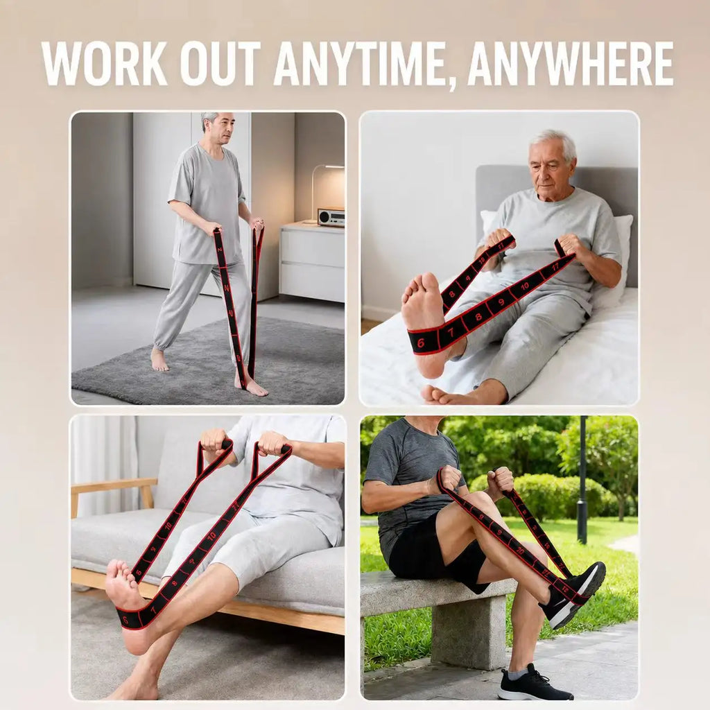 Multi-Loop Resistance Stretch Band for Seniors – Full Body Strength & Flexibility Trainer