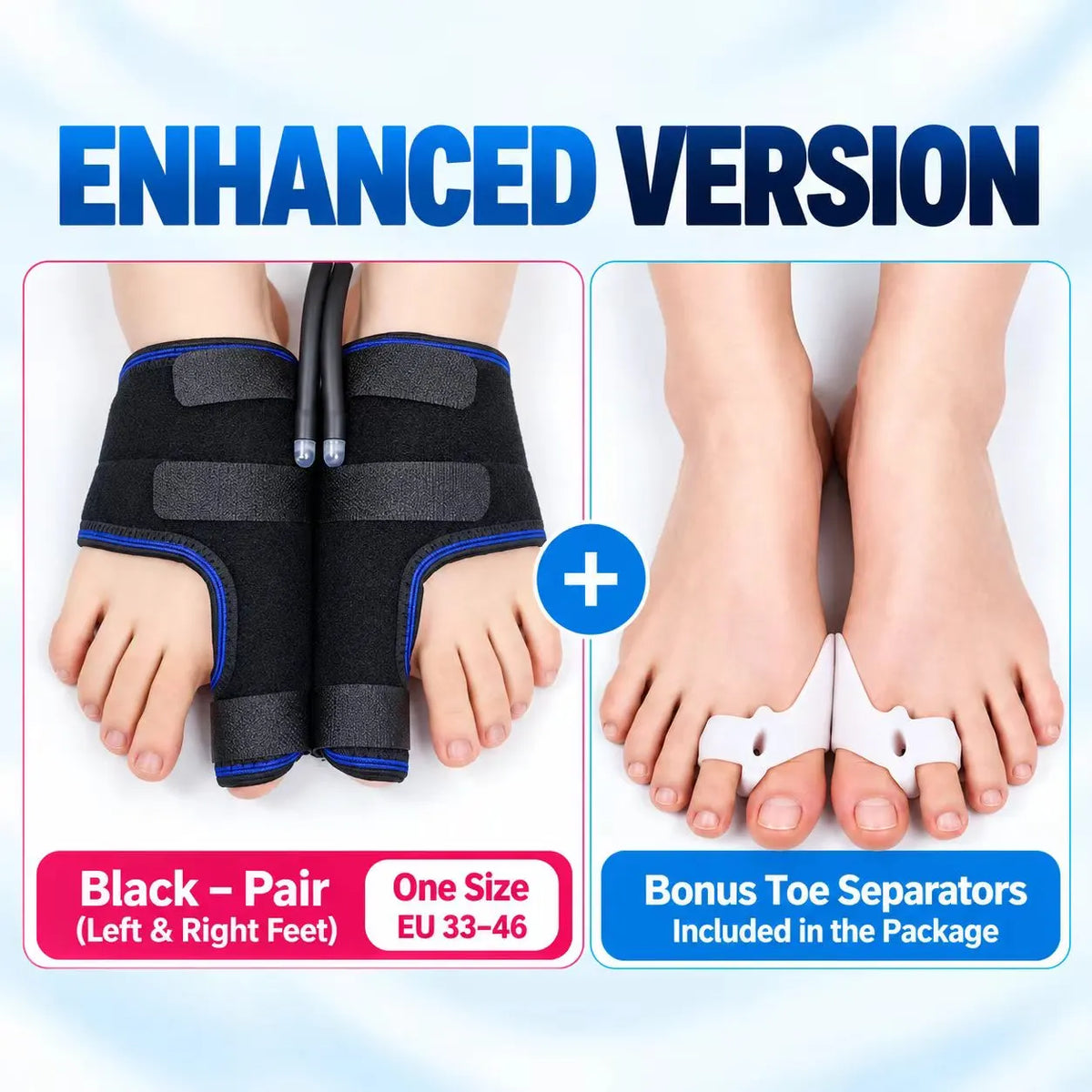 Adjustable Air Cushion Big Toe Support – 85° Flexible Design with Comfortable Straps