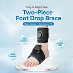 Adjustable Dial Foot Drop Support Brace – Day & Night Ankle Foot Support for Walking