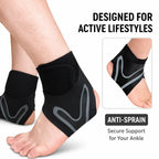 Adjustable Ankle Support Brace – Lightweight Compression Ankle Stabilizer