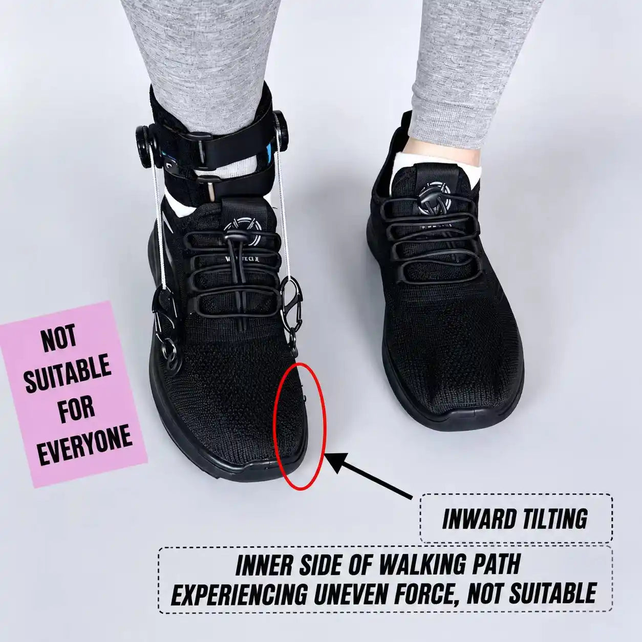 Adaptive Walking Support Shoes with Adjustable Foot Lift System