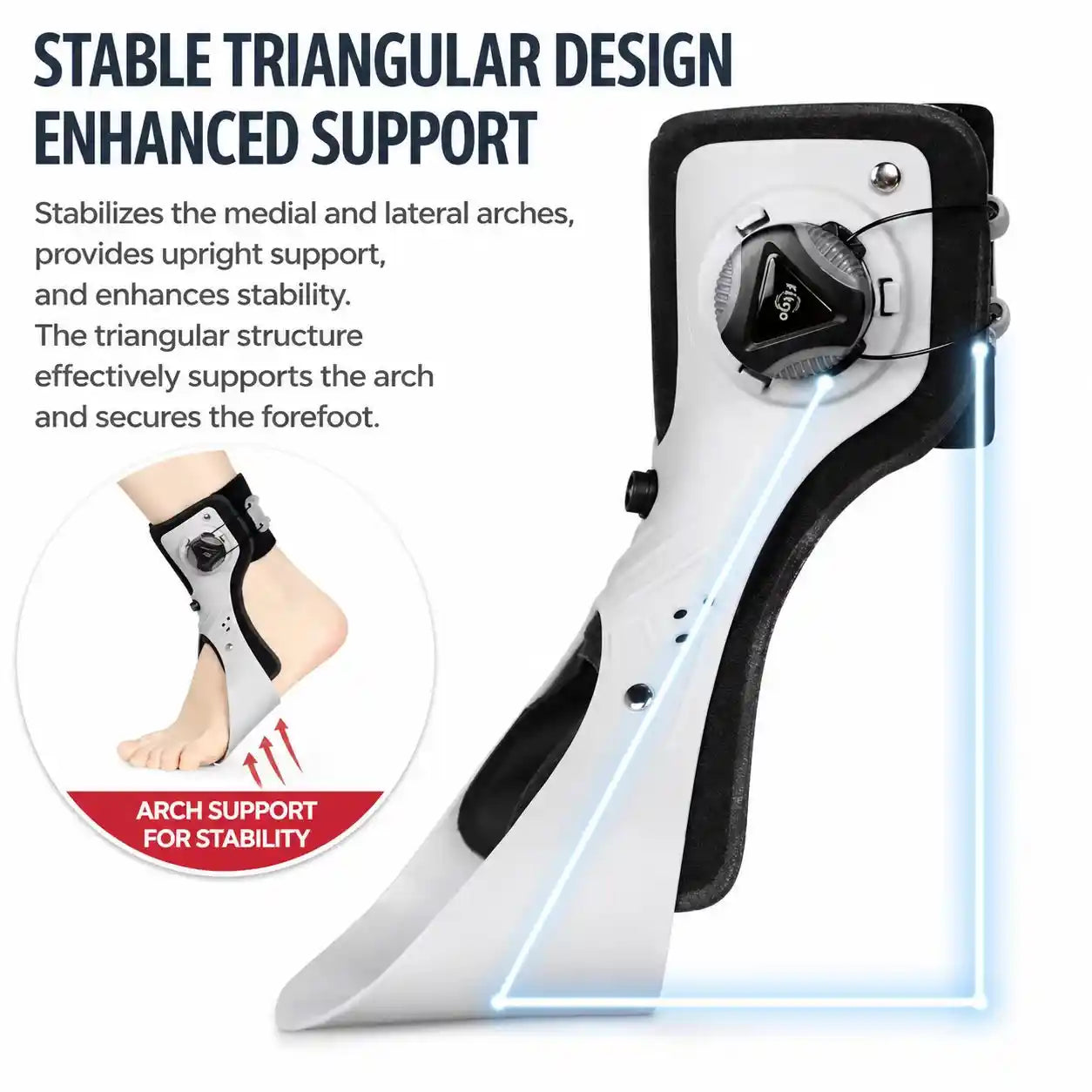 Adjustable Knob Airbag Foot Support Brace
