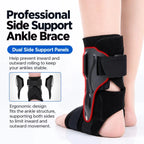 Adjustable Ankle Support Brace with Dual Side Stabilizers – Breathable X-Strap Ankle Wrap for Daily Comfort & Sports