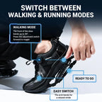 Dual-Mode Spring Shock-Absorbing Running Shoes with Rotary Lacing System