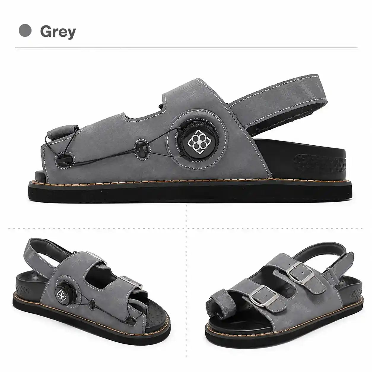 Adjustable Arch Support Sandals with Toe Alignment & Deep Heel Cup