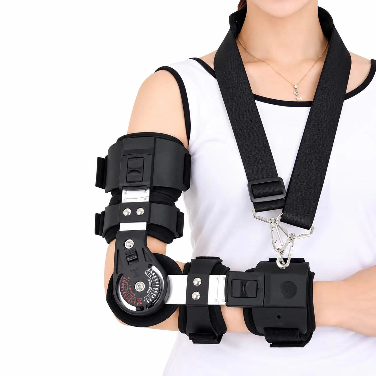 Adjustable ROM Elbow Support Brace with Angle Lock & Shoulder Sling