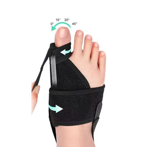 Attelle orthopédique ajustable pour l'hallux valgus, offrant un confort pour le gros orteil