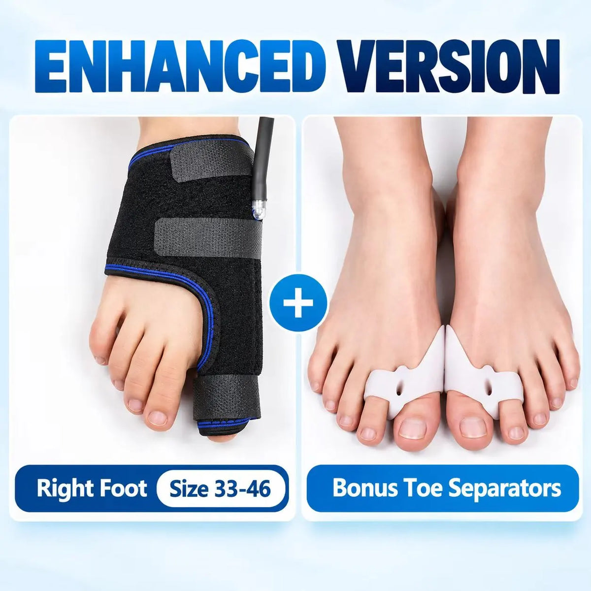 Adjustable Air Cushion Big Toe Support – 85° Flexible Design with Comfortable Straps