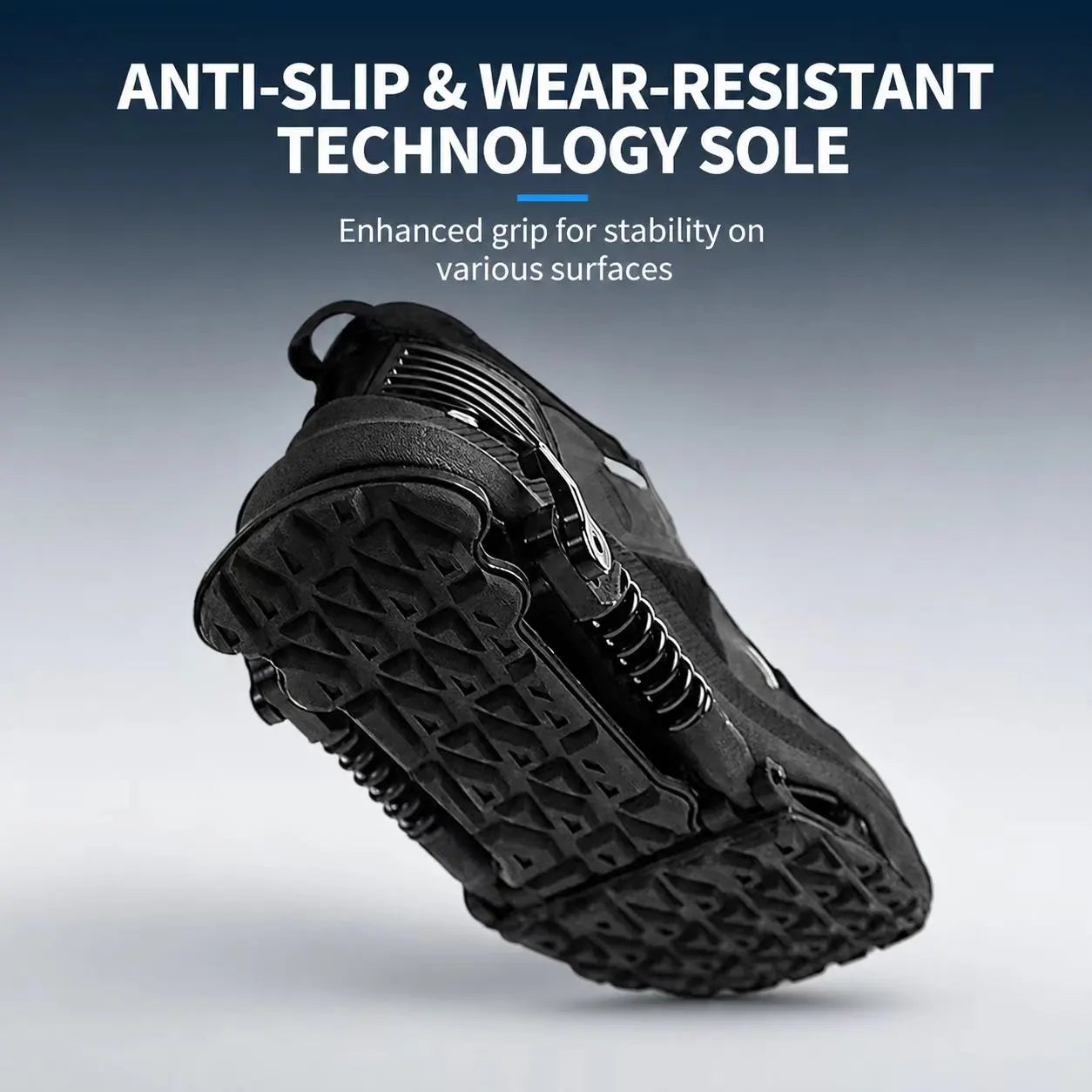 Dual-Mode Spring Shock-Absorbing Running Shoes with Rotary Lacing System