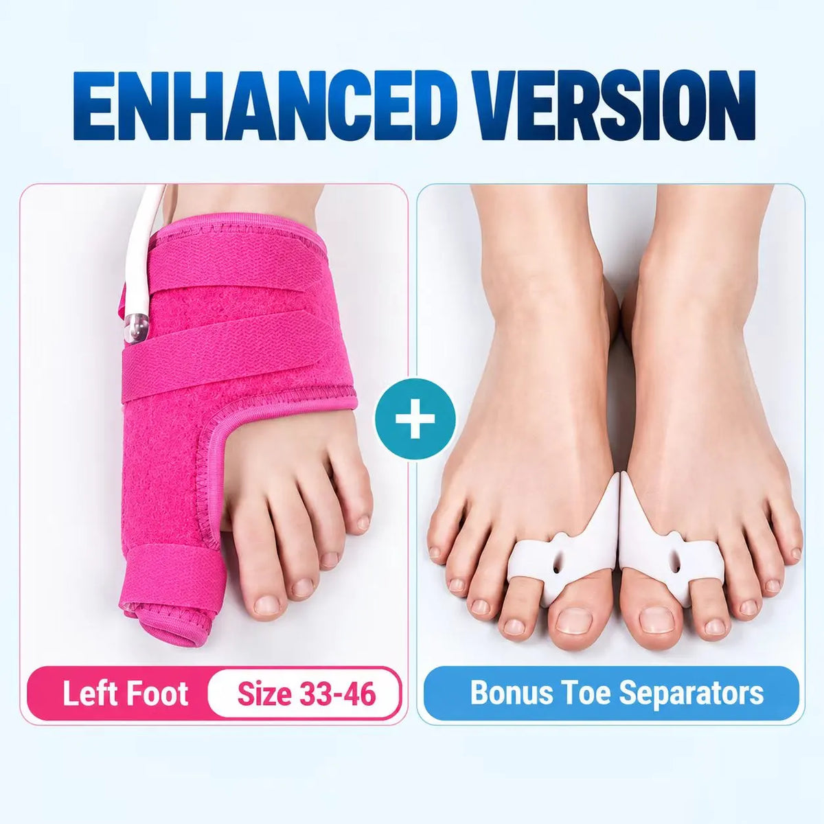 Adjustable Air Cushion Big Toe Support – 85° Flexible Design with Comfortable Straps
