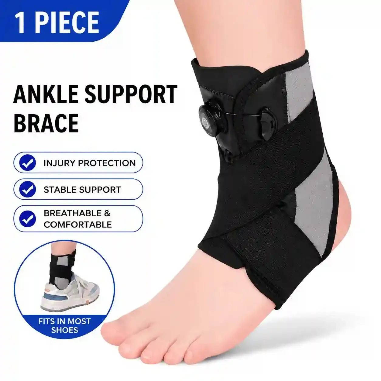 Adjustable Dial Ankle Support Brace