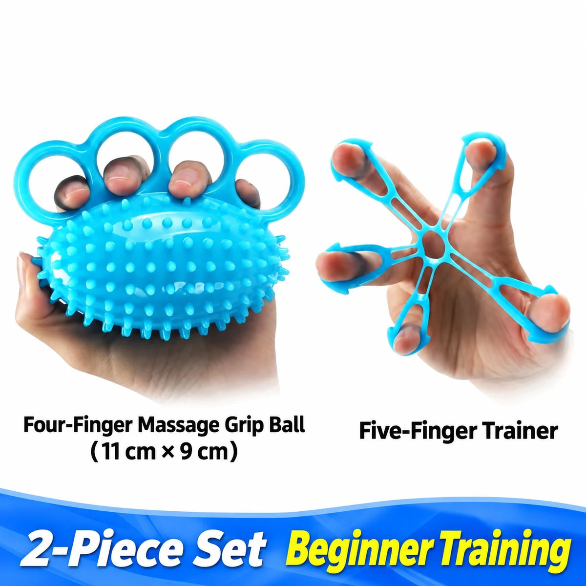 2-Piece Hand Grip Training & Massage Ball Set