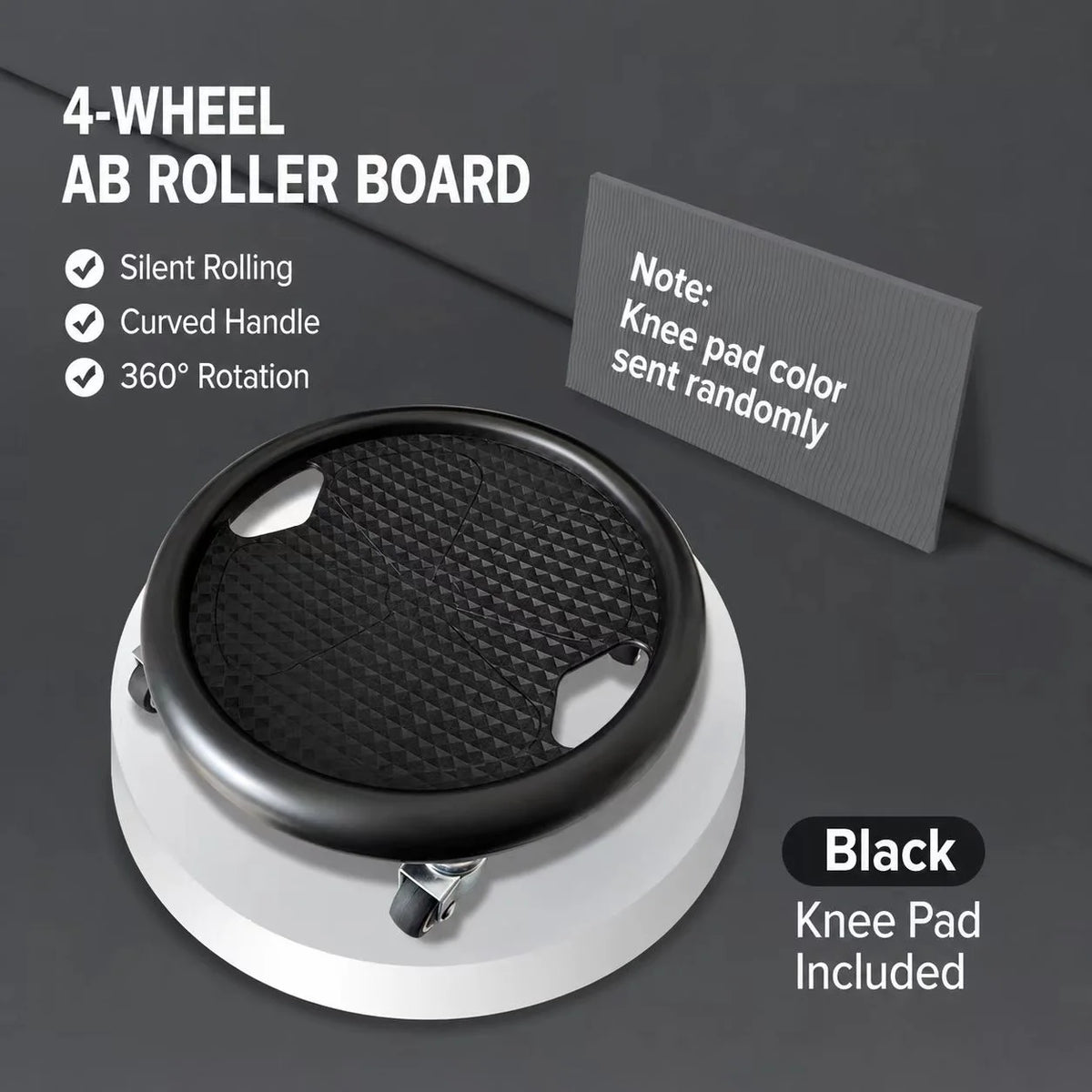 4-Wheel Ab Roller Board with 360° Rotating Wheels
