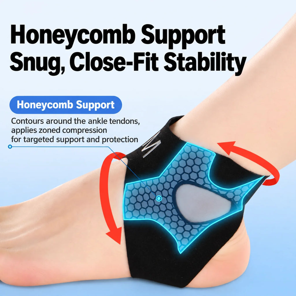 Honeycomb Ankle Support Brace with Dual Adjustable Straps
