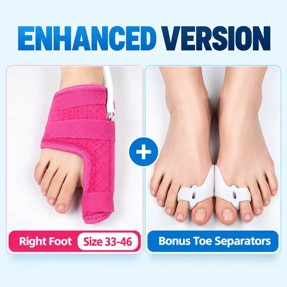 Adjustable Air Cushion Big Toe Support – 85° Flexible Design with Comfortable Straps