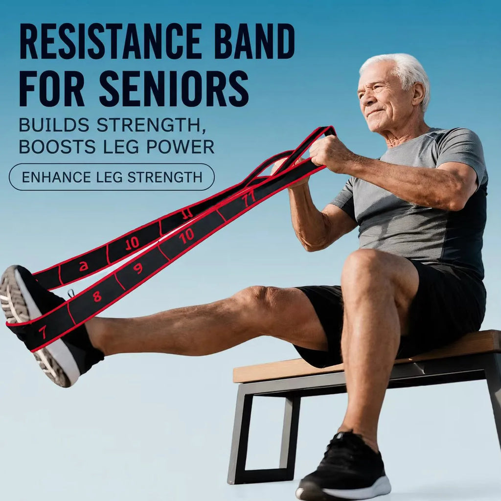 Multi-Loop Resistance Stretch Band for Seniors – Full Body Strength & Flexibility Trainer