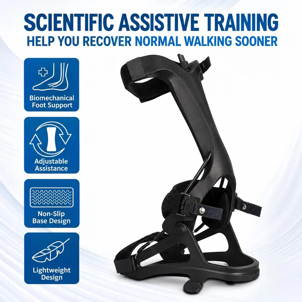 Dynamic Foot Drop Ankle Support Brace – Adjustable Exoskeleton Walking & Training Support