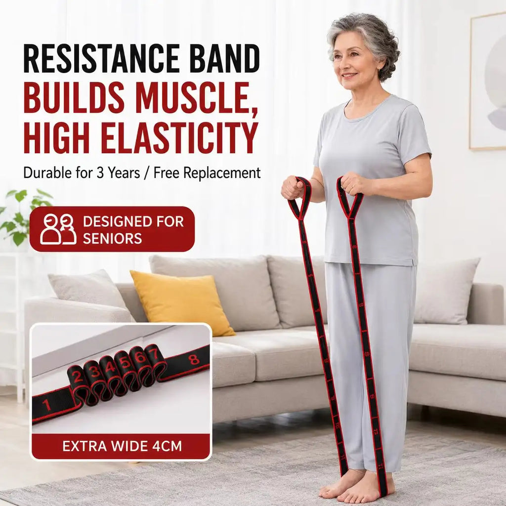 Multi-Loop Resistance Stretch Band for Seniors – Full Body Strength & Flexibility Trainer
