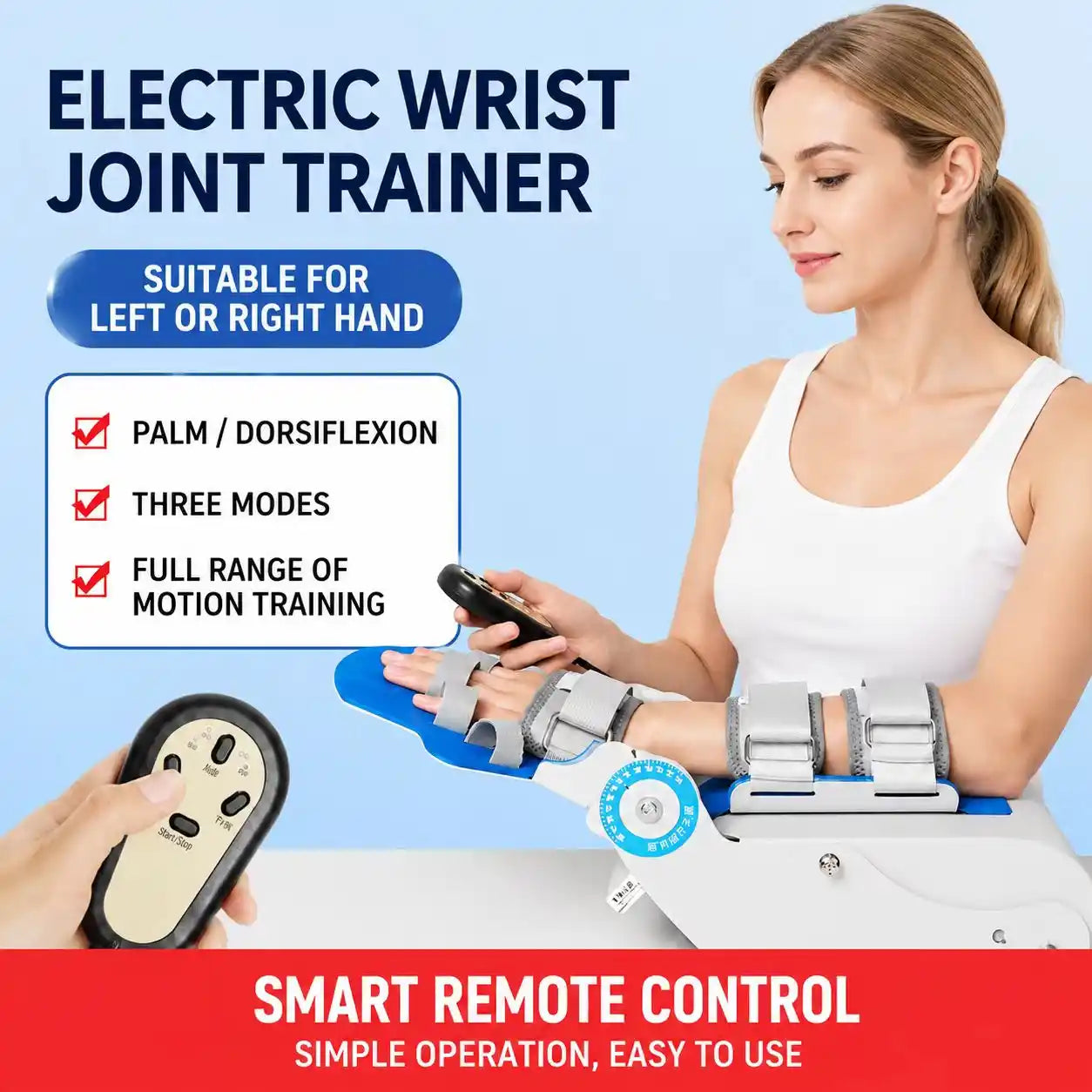 Smart Electric Wrist Motion Trainer with Remote Control