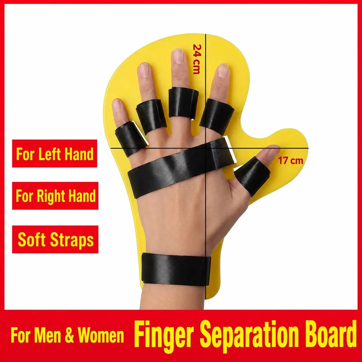 Adjustable Five Finger Hand Support Splint | Finger Separation Brace for Hand Positioning & Daily Exercise