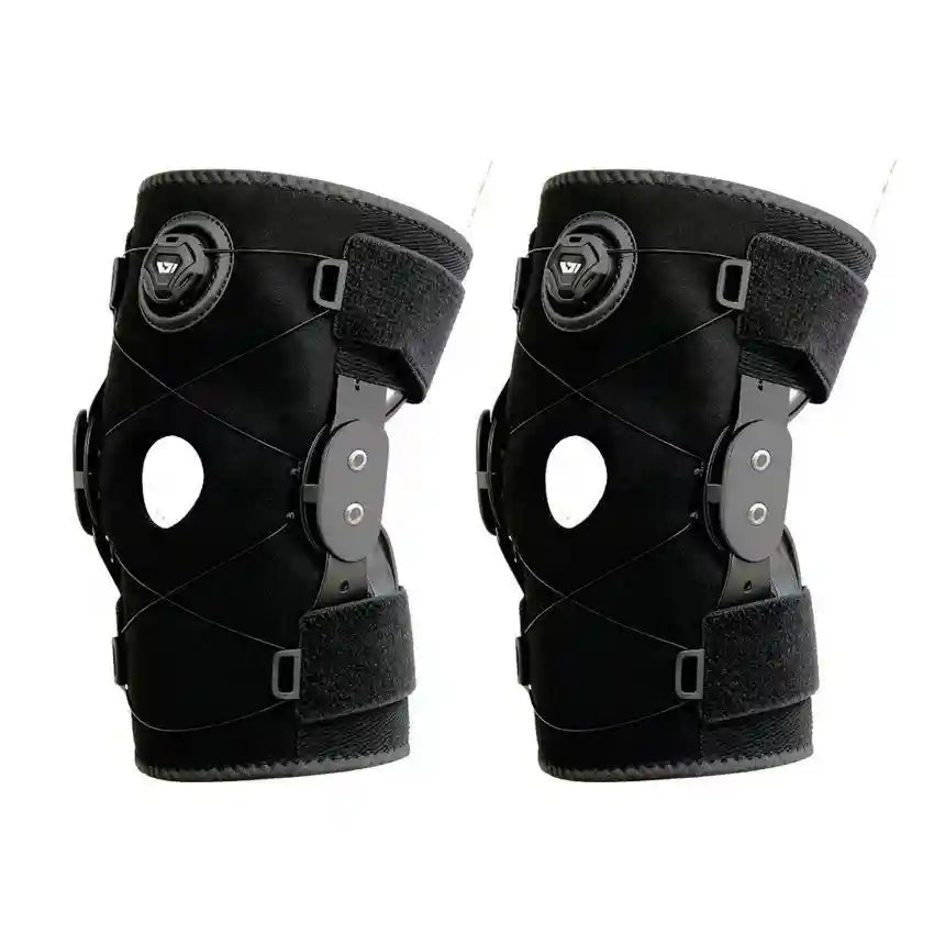 Adjustable BOA Dial Knee Support Brace with Steel Stabilizer Plates