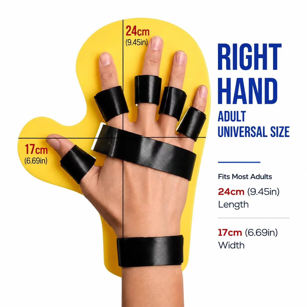 Adjustable Five Finger Hand Support Splint | Finger Separation Brace for Hand Positioning & Daily Exercise