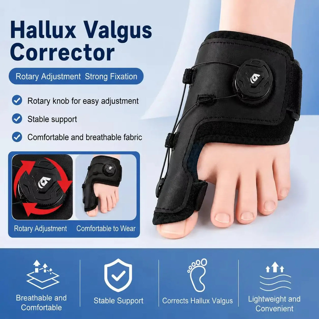 Adjustable Big Toe Support Brace with Rotary Dial – Left / Right Foot