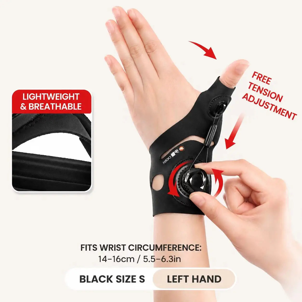 Adjustable Dial Thumb Support Brace