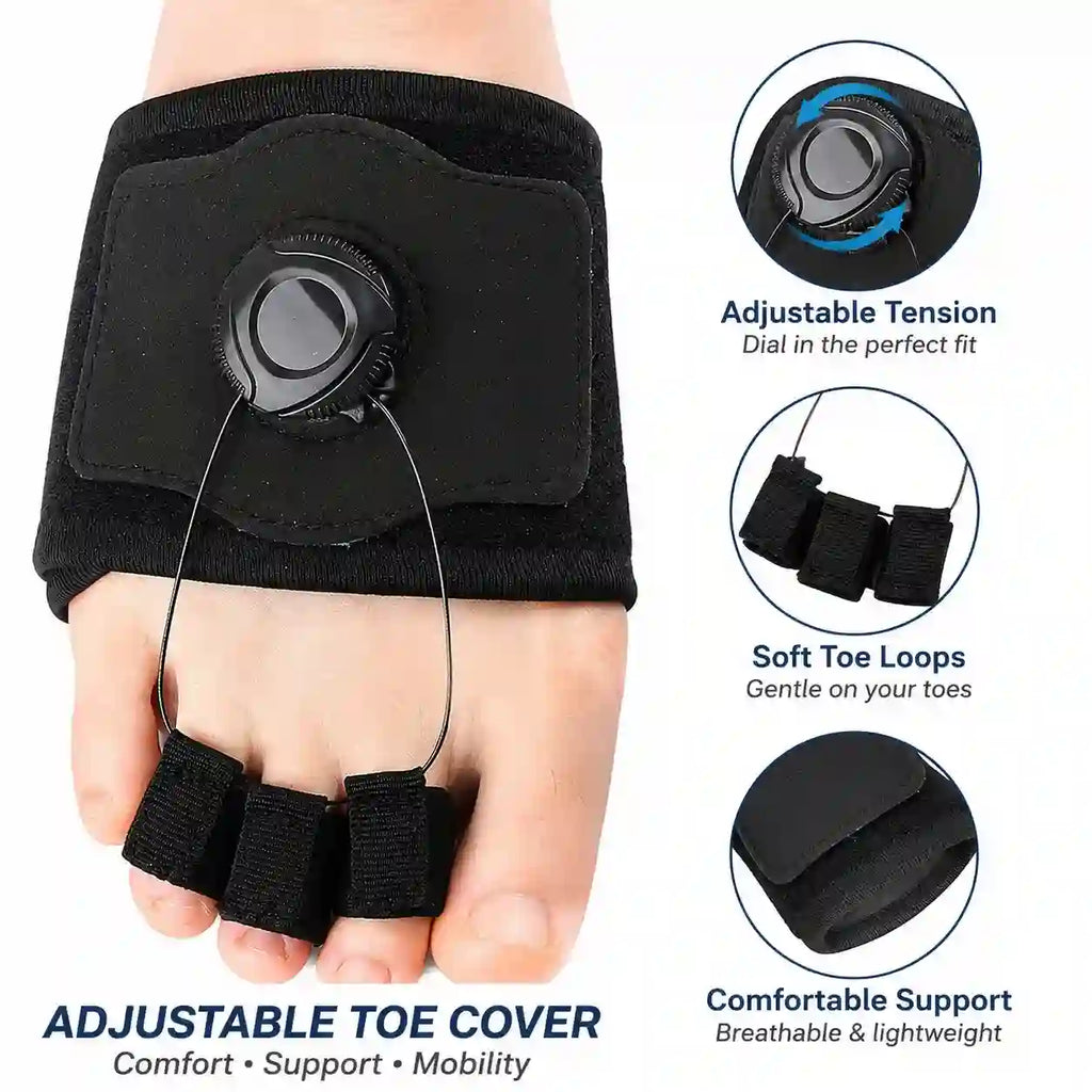 Adjustable toe support designed for everyday comfort and a personalized fit.