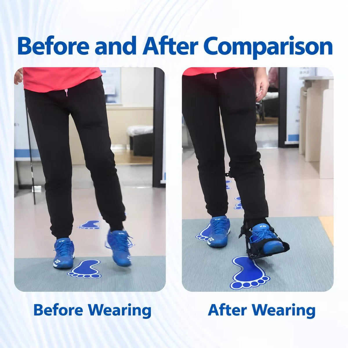 Dynamic Foot Drop Ankle Support Brace – Adjustable Exoskeleton Walking & Training Support