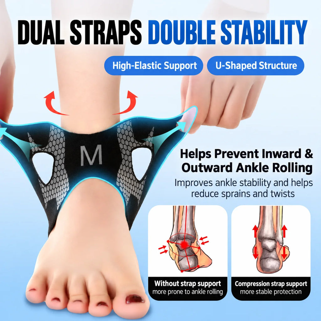 Honeycomb Ankle Support Brace with Dual Adjustable Straps