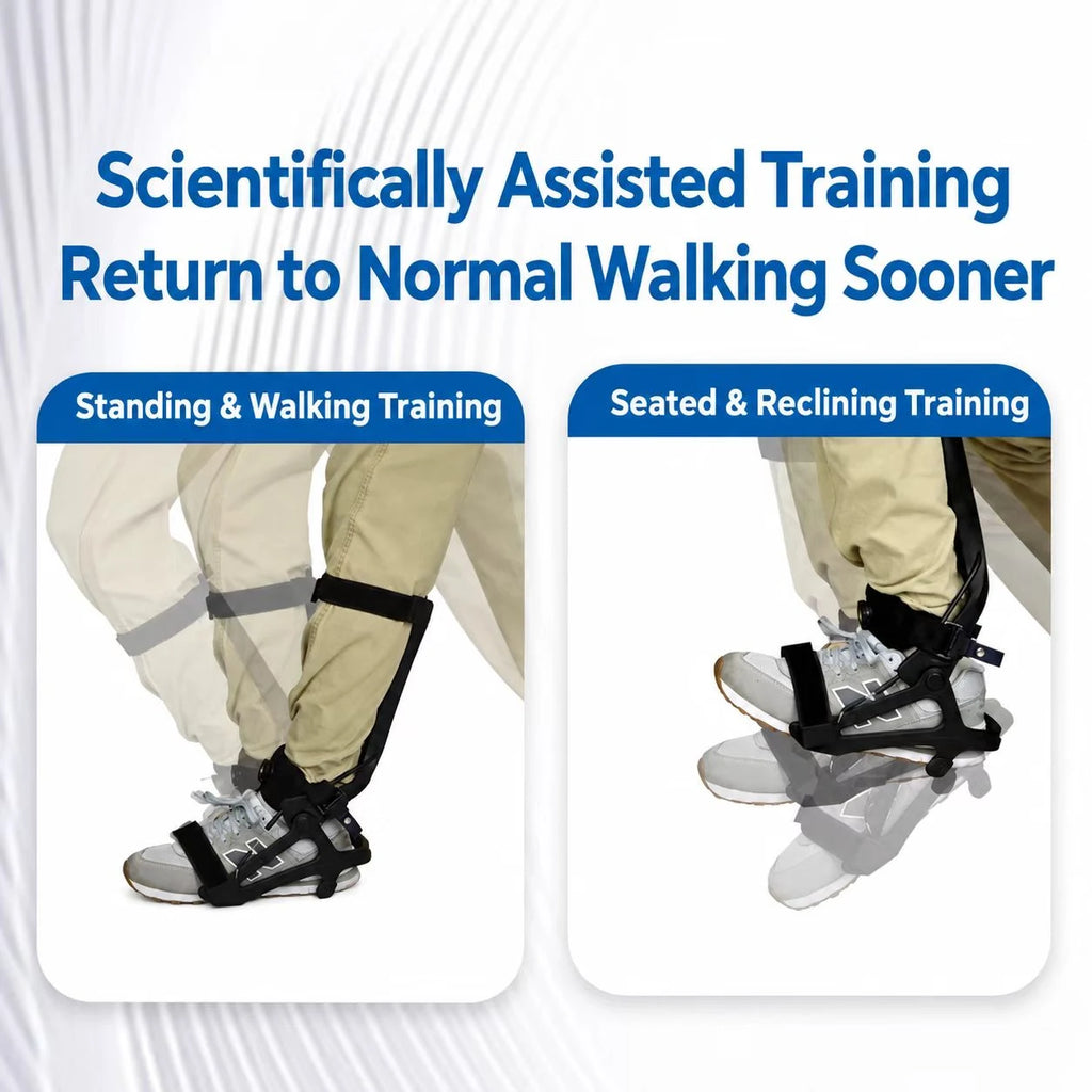 Dynamic Foot Drop Ankle Support Brace – Adjustable Exoskeleton Walking & Training Support