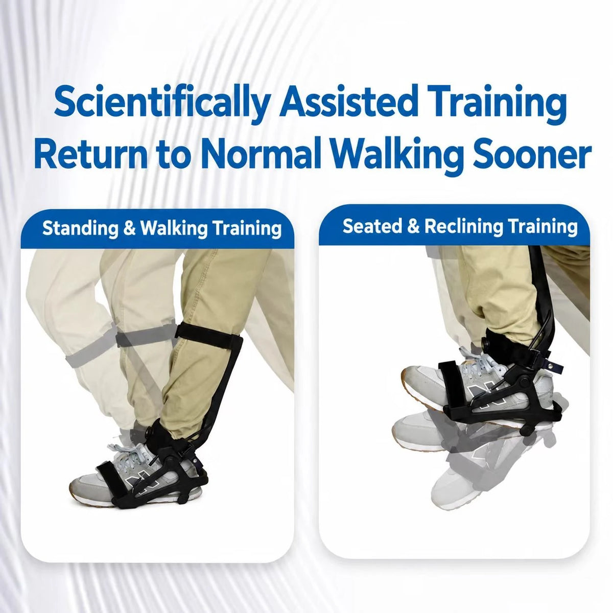 Dynamic Foot Drop Ankle Support Brace – Adjustable Exoskeleton Walking & Training Support