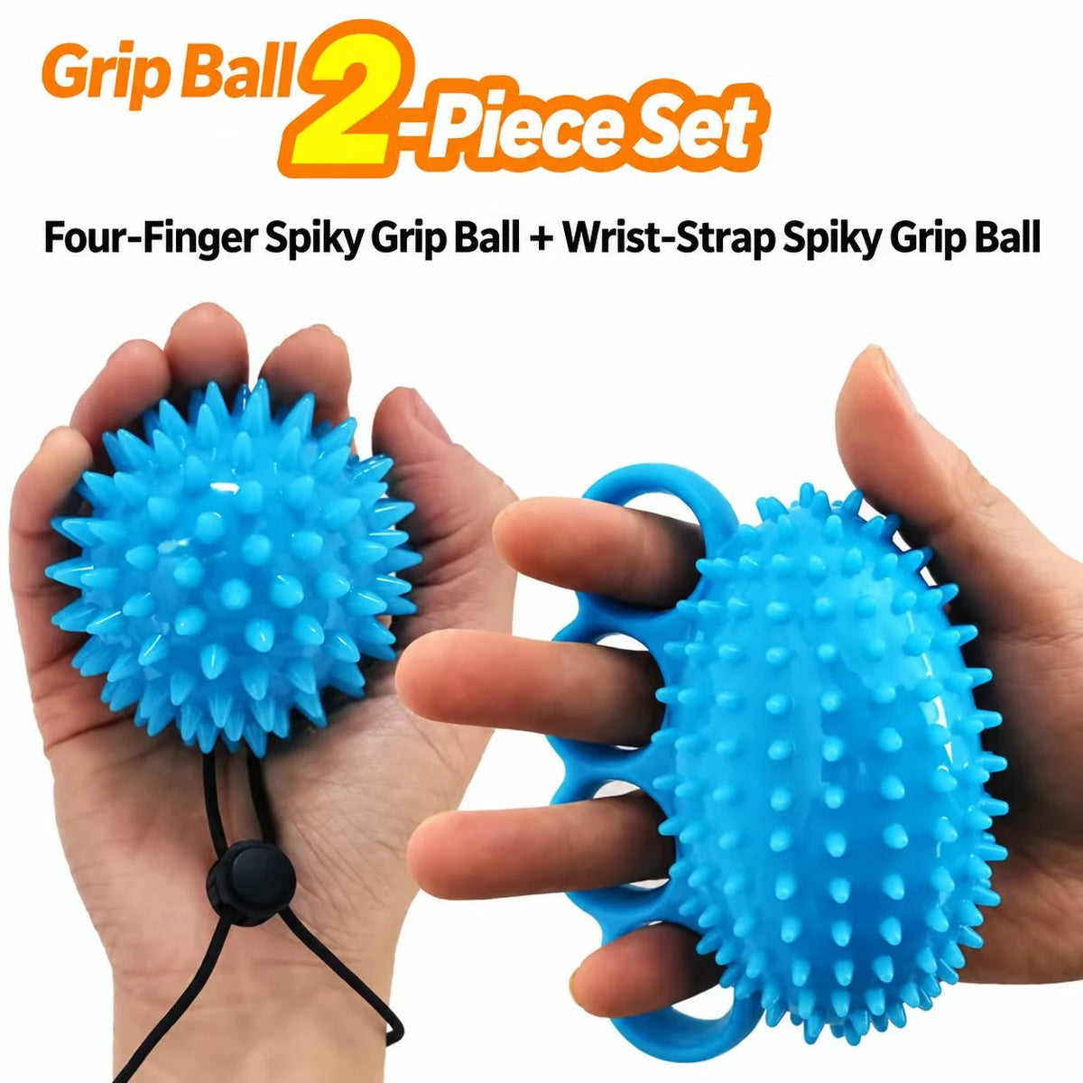 2-Piece Hand Grip Training & Massage Ball Set