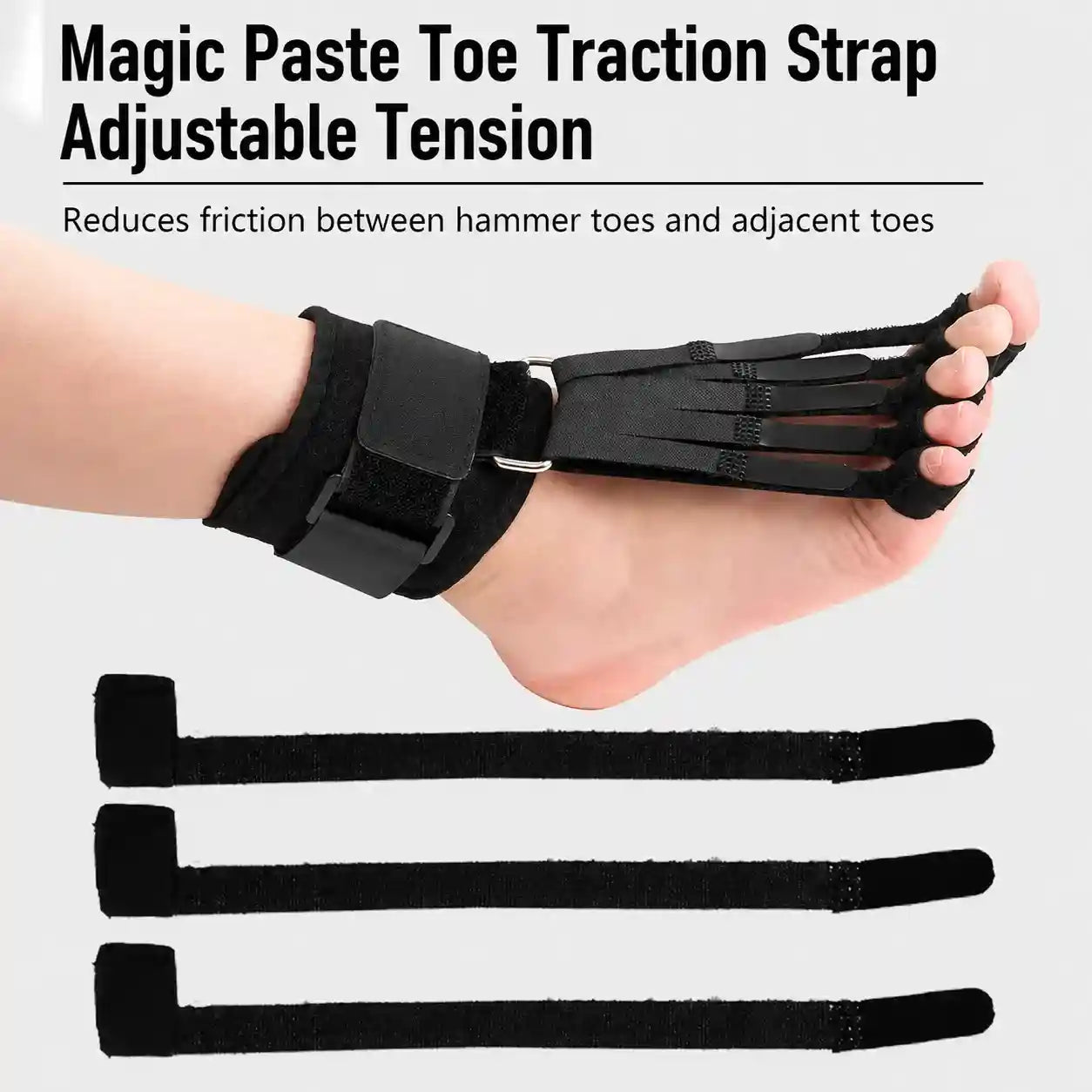 Adjustable Toe Retractor Support for Overlapping Toes & Hammer Toe Comfort