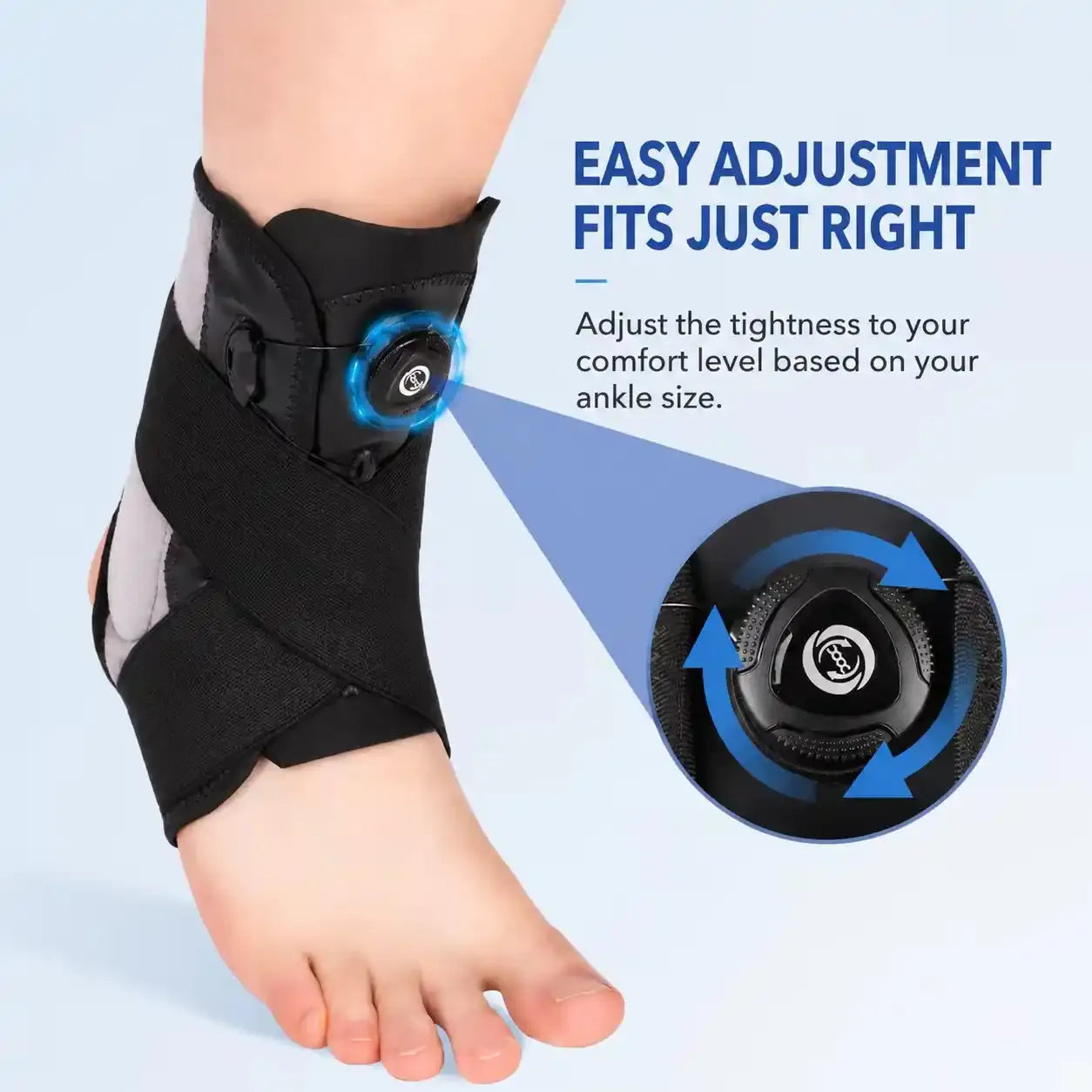 Adjustable Dial Ankle Support Brace
