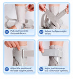 Adjustable Ankle Support Brace with Dual Side Stabilizers – Breathable X-Strap Ankle Wrap for Daily Comfort & Sports
