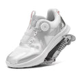 Dual-Mode Spring Shock-Absorbing Running Shoes with Rotary Lacing System