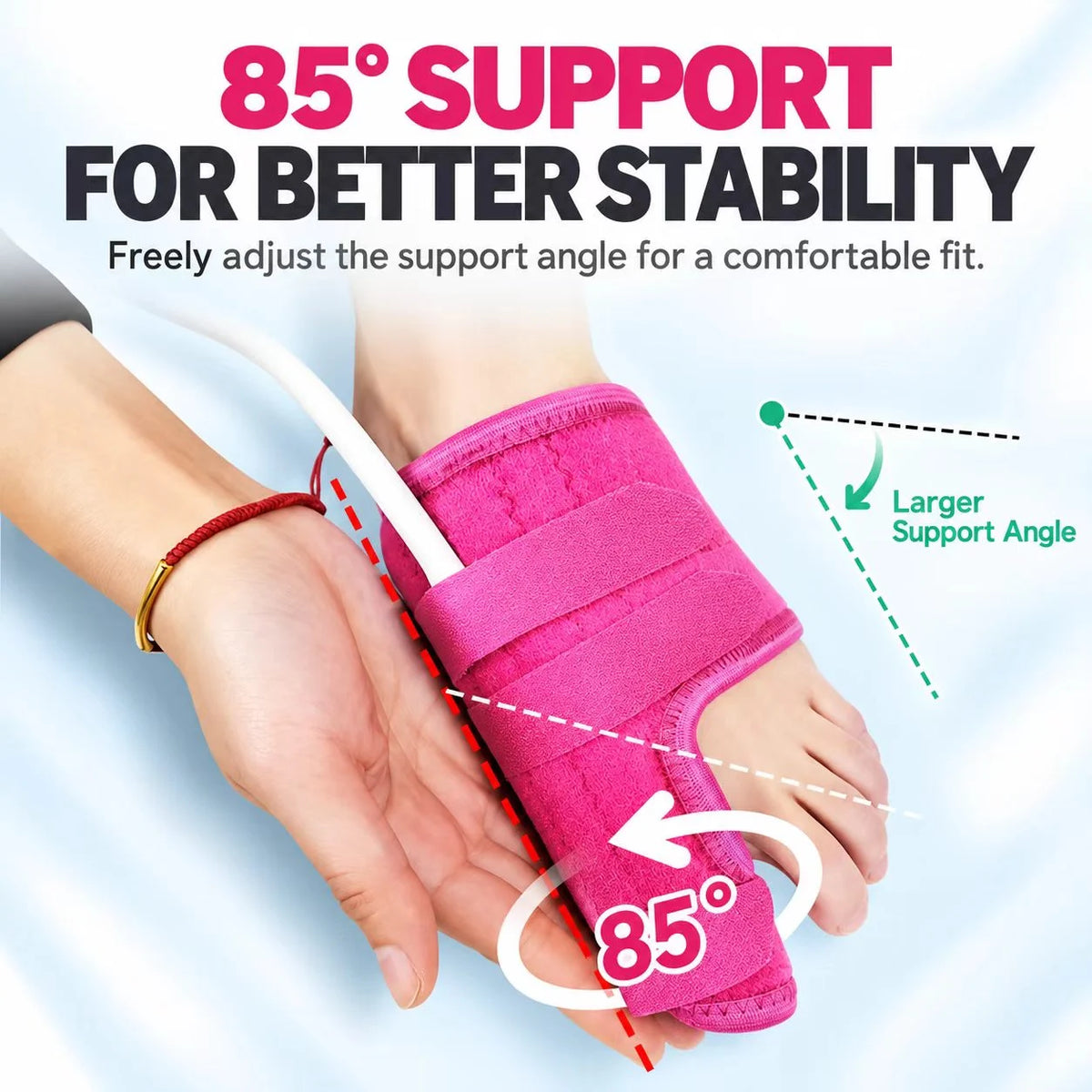 Adjustable Air Cushion Big Toe Support – 85° Flexible Design with Comfortable Straps