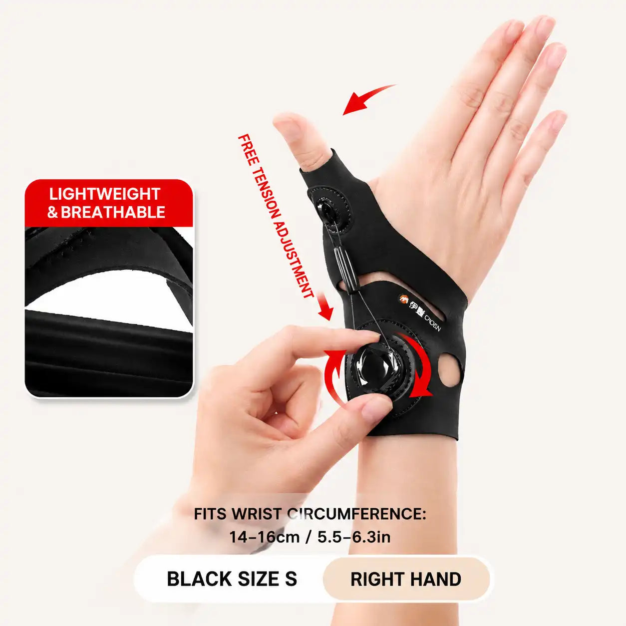 Adjustable Dial Thumb Support Brace