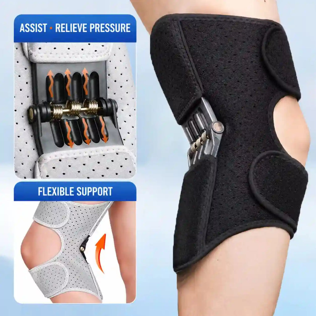 Adjustable Knee Support Brace with Spring Hinge